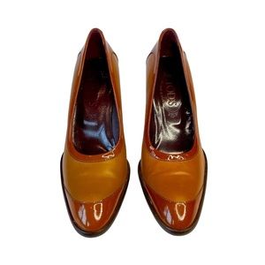 TOD’S vintage caramel patent leather and leather heels, size 38
